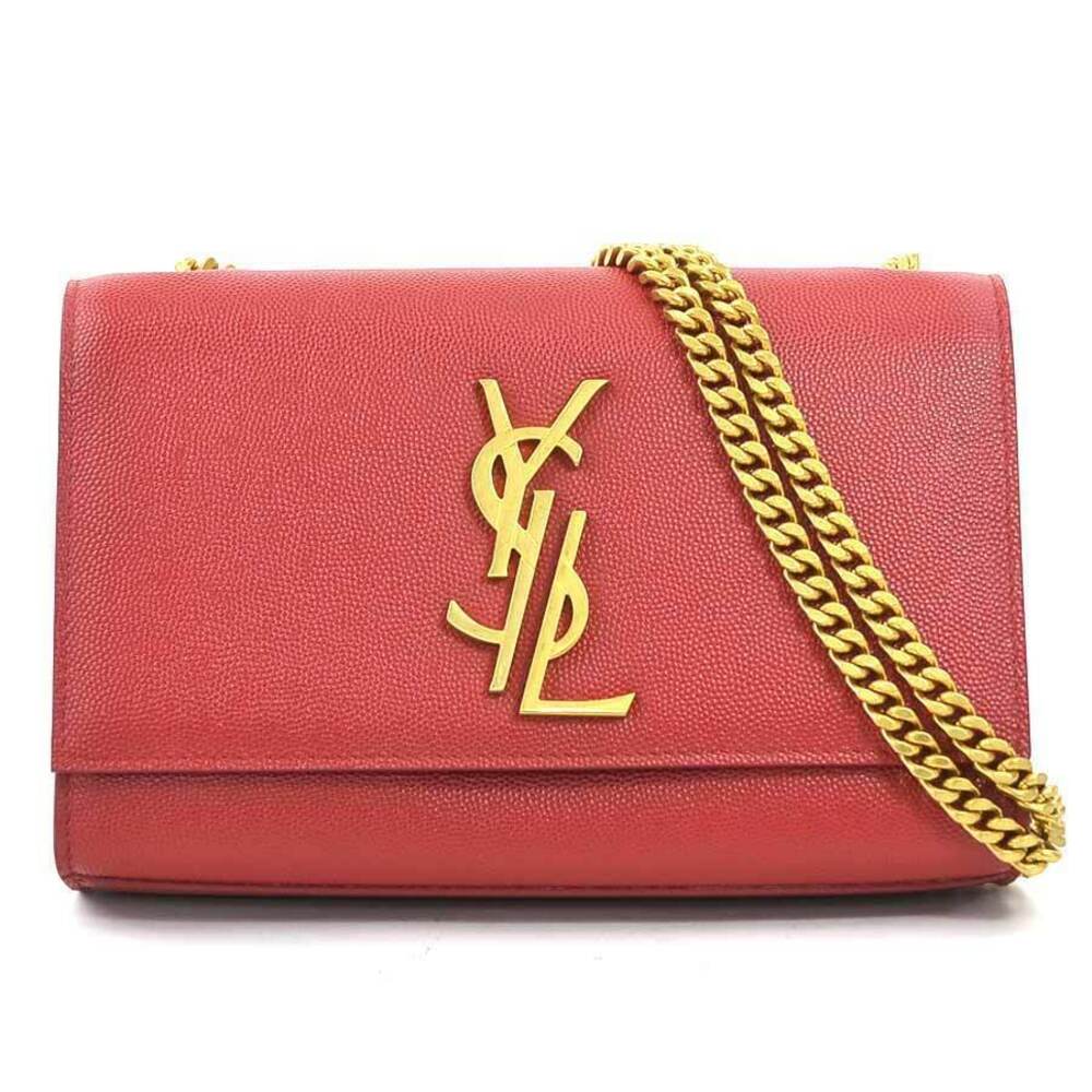 Saint Laurent Crossbody bag leather metal red